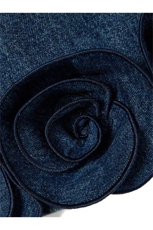 floral-appliqué denim dress SELF-PORTRAIT KIDS | RS26716SBLUE